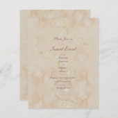 ピンクのバラが美しい結婚式の婚約 招待状 (正面/裏面)