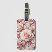 ピンクのバラでさらに素敵に ラゲッジタグ (正面縦)