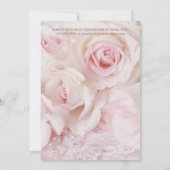 ピンクのバラで生涯を称える追悼式 招待状 (裏面)