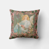 ピンクのバラとの守り神 クッション (裏面)