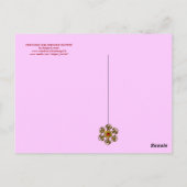 ピンクのバラとアネモネの花母の日 ポストカード (裏面)