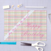 ピンクのバラとオレンジ 薄葉紙 (クラフト)