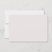 ピンクのバラとグリーンの花の結婚式の出欠確認 招待状 (裏面)