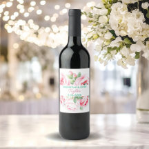 ピンクのバラとグリーンの葉の結婚式の日付