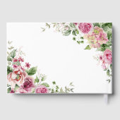 ピンクのバラとゴールドフォイル記念日 ゲストブック (裏面)