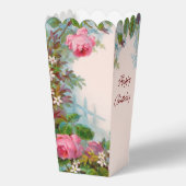 ピンクのバラとジャスミンの誕生日パーティー フェイバーボックス (裏面)