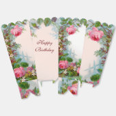 ピンクのバラとジャスミンの誕生日パーティー フェイバーボックス (見開き)