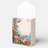 ピンクのバラとジャスミンジェムストーン結婚ズモノグラム フェイバーボックス (オープン)