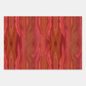 ピンクのバラとハート包装紙シートセット ラッピングペーパーシート (正面2)