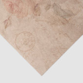 ピンクのバラとバドの素朴スタイル背景 薄葉紙 (詳細)