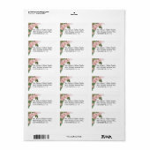 ピンクのバラとファ結婚ンズ ラベル (フルシート)