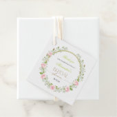 ピンクのバラとベイビーズブレスに感謝 フェイバータグ (インサイチュ)