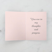 ピンクのバラとホーリーロザリオ祈りの言葉 カード (内部)