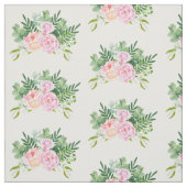 ピンクのバラとユーカリの花束 ファブリック (見本)
