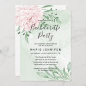 ピンクのバラとユーカリの葉の花嫁さまとその仲間たち 招待状 (正面/裏面)