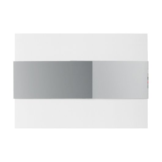 ピンクのバラと光沢のあるシルバー結婚フローラ 招待状ベリーバンド (裏面例)