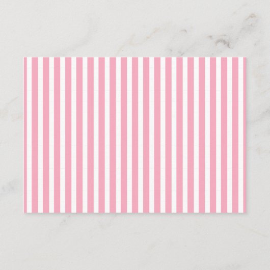 ピンクのバラと弓コケット日付ナイトカード エンクロージャーカード (裏面)