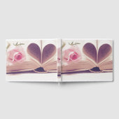 ピンクのバラと本 ゲストブック (全面)