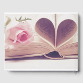 ピンクのバラと本 ゲストブック (裏面)