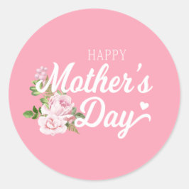 ピンクのバラと母の日を楽しむ|過去記事 |ステッカー ラウンドシール
