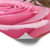 ピンクのバラと空の棺用パネル ポスター (角)