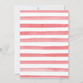 ピンクのバラと花が聖餐式に 招待状 (裏面)