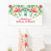 ピンクのバラと芽 横断幕 (インサイチュ)