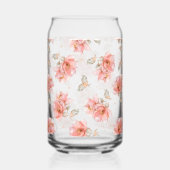 ピンクのバラと離れ ガラス缶 (裏面)