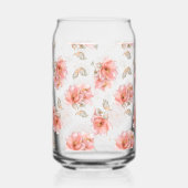 ピンクのバラと離れ ガラス缶 (右)