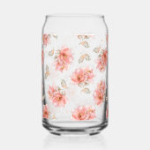 ピンクのバラと離れ ガラス缶 (左)