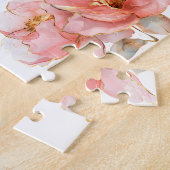 ピンクのバラと離れ ジグソーパズル (側面)