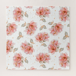 ピンクのバラと離れ ジグソーパズル