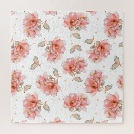 ピンクのバラと離れ ジグソーパズル (縦)