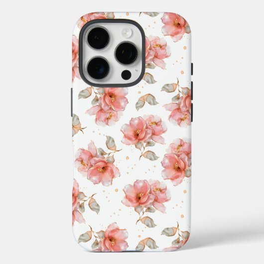 ピンクのバラと離れ Case-Mate iPhoneケース (裏面)