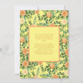 ピンクのバラと黄色の写真 卒業おめでとうのご案内 招待状 (裏面)