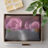 ピンクのバラに可愛らしいコーギパップ 薄葉紙 (ギフト)