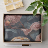 ピンクのバラに覆われたバーンドロウ 薄葉紙 (ギフト)