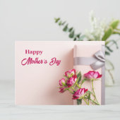 ピンクのバラのお母さんの日のグリーティングカード シーズンカード (スタンド正面)