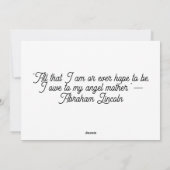 ピンクのバラのお母さんの日のグリーティングカード シーズンカード (裏面)