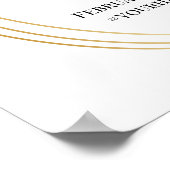 ピンクのバラのお茶 ブライダルシャワーのウェルカムサイン ポスター (角)