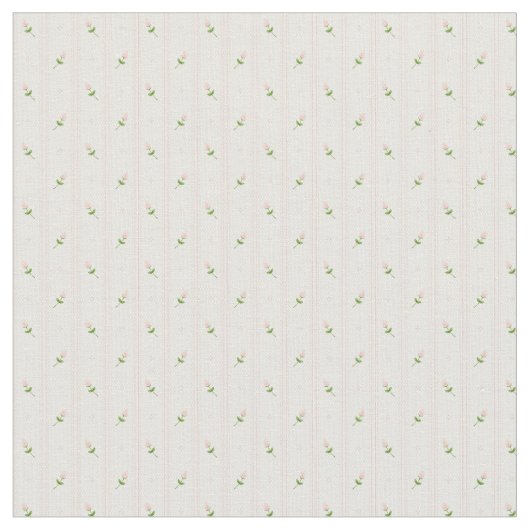 ピンクのバラのつぼみはとの縞で飾ります ファブリック (クローズアップ)