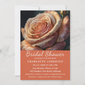 ピンクのバラのウェディングシャワー招待状 招待状 (正面)