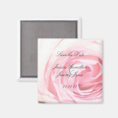 ピンクのバラのウェディングマグネットギフト マグネット (正面/裏面)