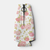 ピンクのバラのエレガンス壁紙パターン3 ボトルクーラー (裏面)