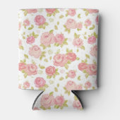 ピンクのバラのエレガンス壁紙パターン3 缶クーラー (正面)