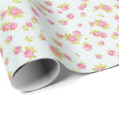 ピンクのバラのエレガンス壁紙パターン4 ラッピングペーパー (ロールコーナー)