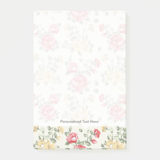 ピンクのバラのエレガンス壁紙 ポストイット (正面)