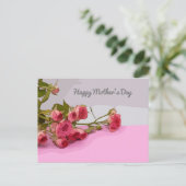 ピンクのバラのカードと母の日 ポストカード (スタンド正面)