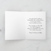 ピンクのバラのカードを持つ妻のための20周年 カード (内部)