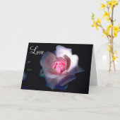 ピンクのバラのカード カード (黄色い花)
